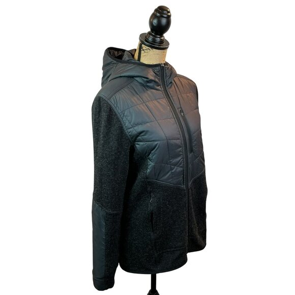 Outdoor Research Cyprus Hybrid Full Zip Hoody Womans S/P Jacket Gray Wool Blend - Picture 8 of 14